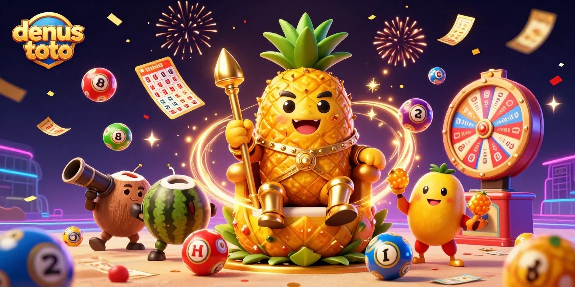 Menghadirkan densus toto dengan bola lotere berwarna dan efek hujan uang dalam ilustrasi kasino berwarna-warni.