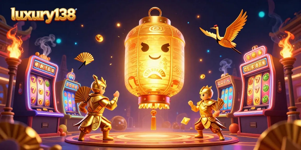 Experience the excitement of luxury138 slots with vibrant visual elements and dynamic casino graphics.