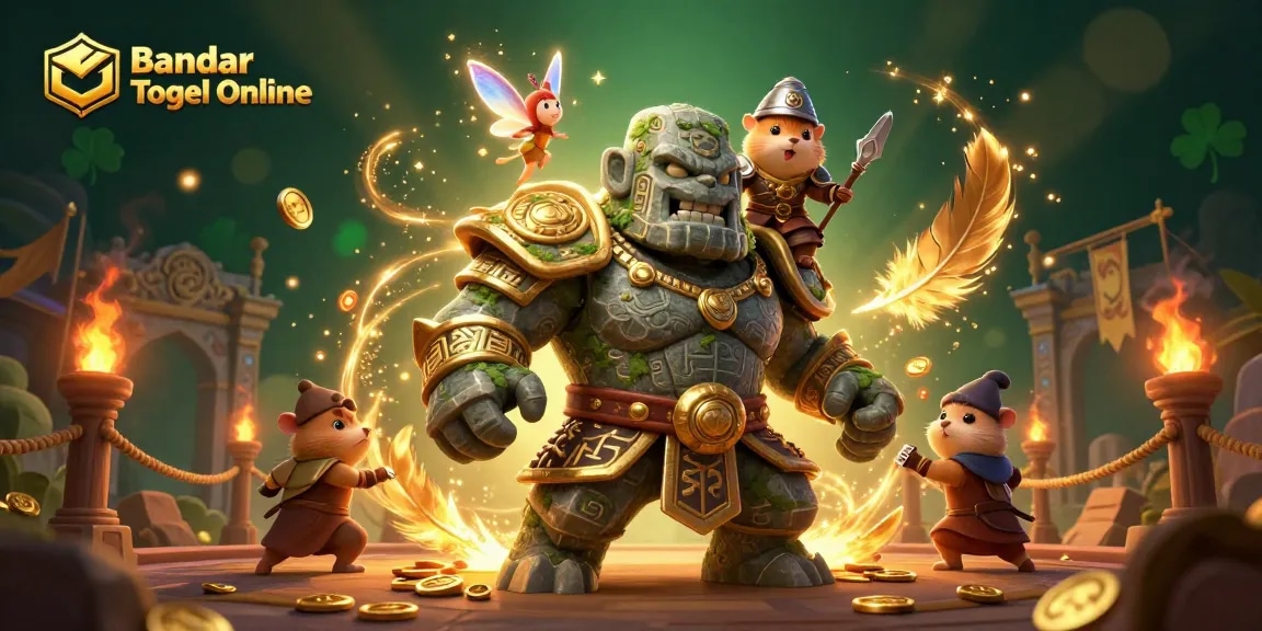 Engage in Bandar Togel Online action with a vibrant illustration of magical characters in an enchanting setting.