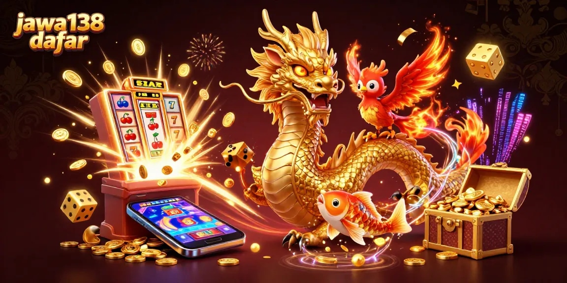Experience excitement with jawa138 daftar in a rich casino scene featuring dragons and jackpots.