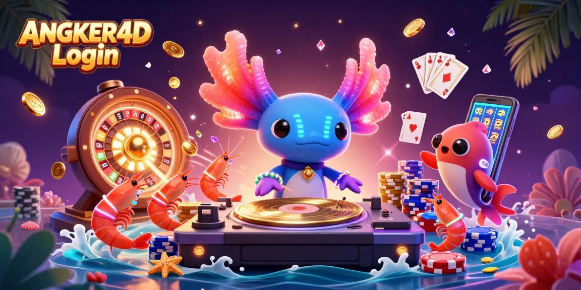 Experience gaming excitement with ANGKER4D Login featuring vibrant casino characters and dynamic visuals.