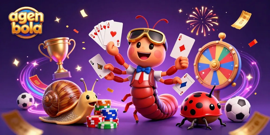 Engage with agen bola and celebrate winning bets in a vibrant, dynamic sports betting illustration.