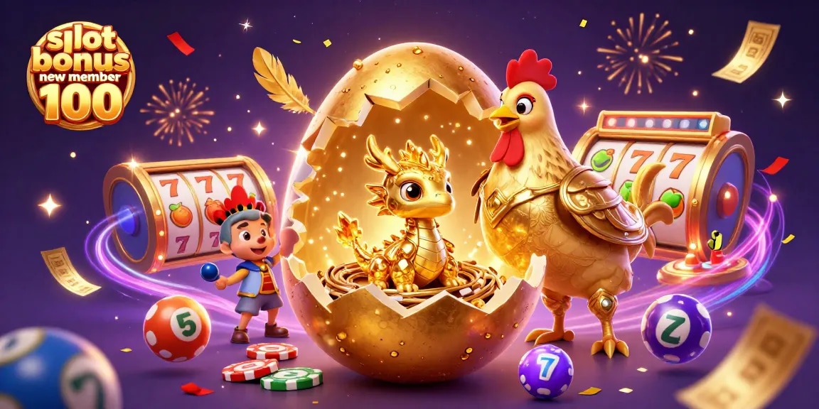 Win exciting prizes with the slot bonus new member 100 for new players at online casinos.