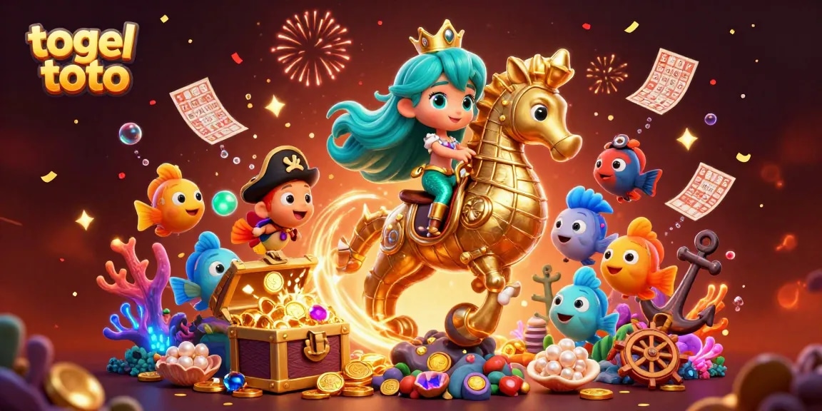 Engage with thrilling togel toto games featuring a colorful 3D underwater scene with dynamic character action.