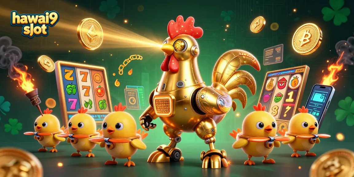 Experience the thrill of hawai9 slot with vibrant characters engaging in a dynamic casino scene.