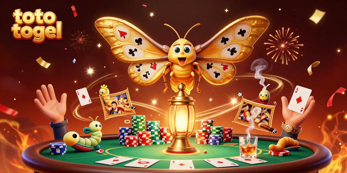 Menggambarkan toto togel dengan kupu-kupu atlas 3D berwarna emas dan suasana kasino yang megah.