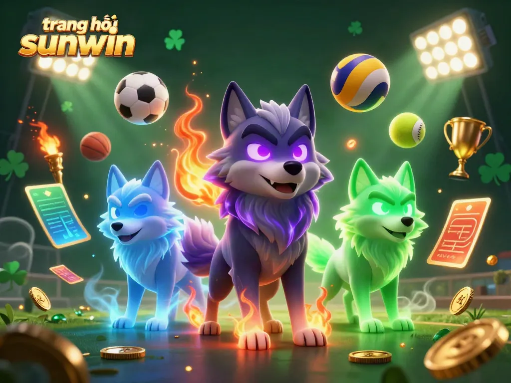 Engage with thrilling gameplay at trang chủ sunwin, showcasing vibrant illustrations of 3D characters and dynamic sports elements.