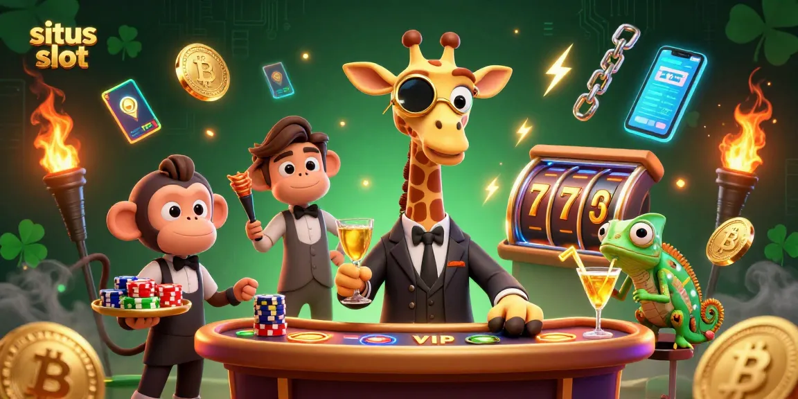 Experience the thrill at situs slot with animated characters showcasing exciting gaming elements.