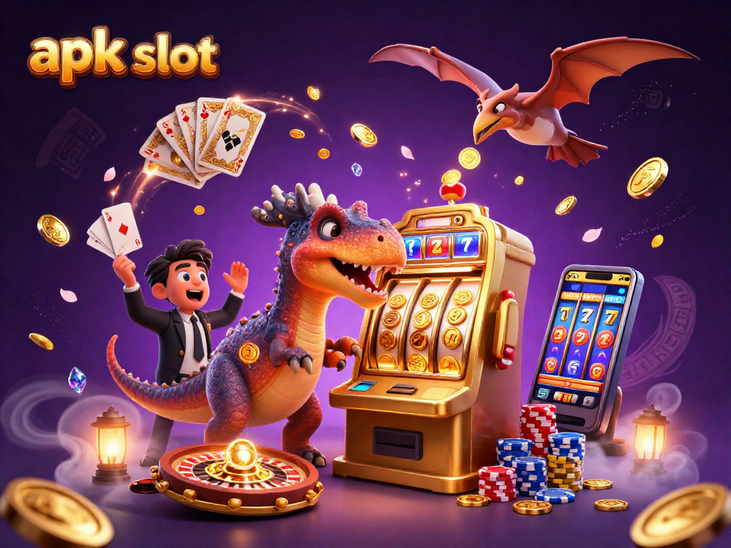 Menangkan jackpot dengan apk slot melalui ilustrasi 3D yang penuh warna dan detail, menampilkan gameplay yang menggembirakan.