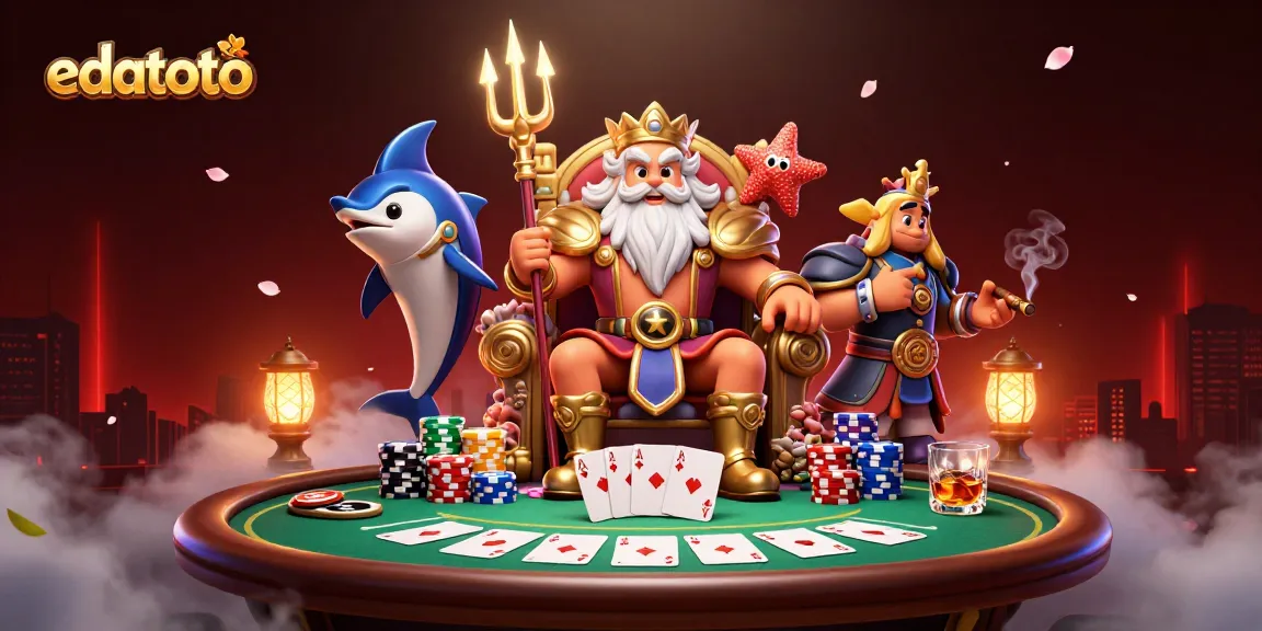 Engage in thrilling poker action with edatoto as sea king Neptune presides over the high-stakes table.