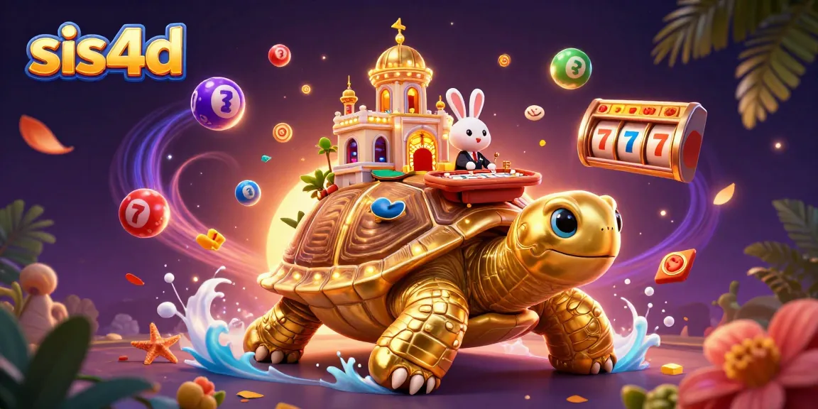 Sis4d menawarkan permainan jackpot yang mendebarkan dengan elemen tindakan yang cerah dan kura-kura emas dalam adegan yang memikat ini.