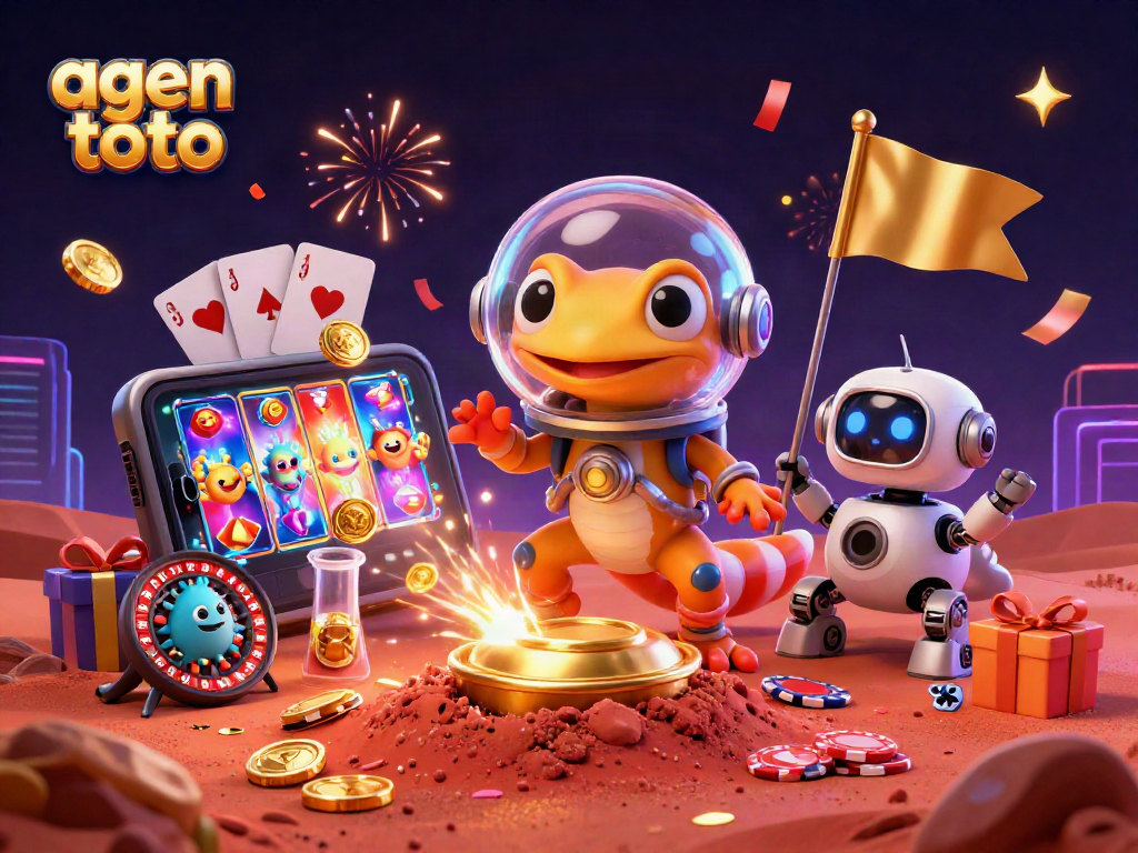 Menggali kesenangan agen toto saat Martian gecko menjelajahi kasino emas di Mars dengan robot dan bakteri alien.