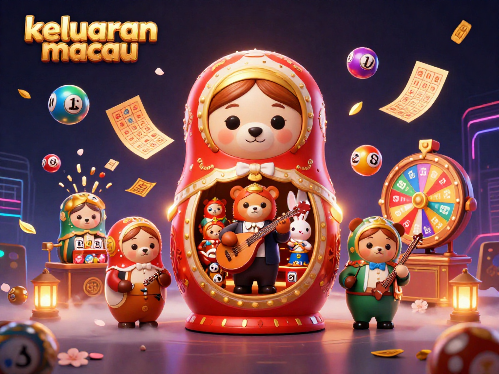 Keluaran macau menawarkan suasana seru dengan karakter beruang Matryoshka dalam pertunjukan kasino yang meriah.