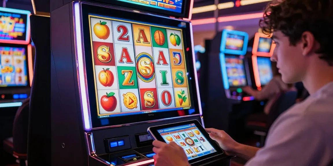Reel slot online NAGAHOKI303 berputar dengan simbol berwarna cerah dalam suasana kasino yang dinamis.