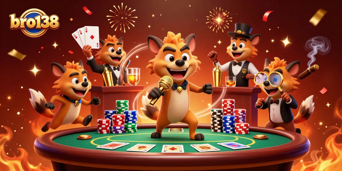Experience the lively world of bro138 with hyenas entertaining at a vibrant casino!
