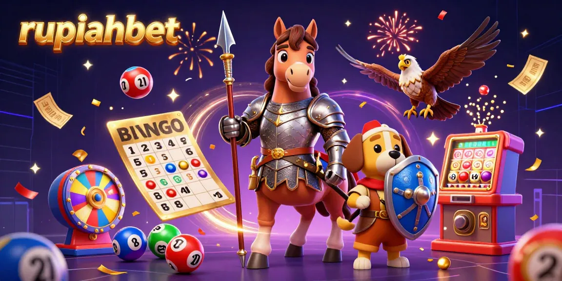 Experience the excitement of rupiahbet as knights and creatures celebrate wins with dynamic lottery elements.
