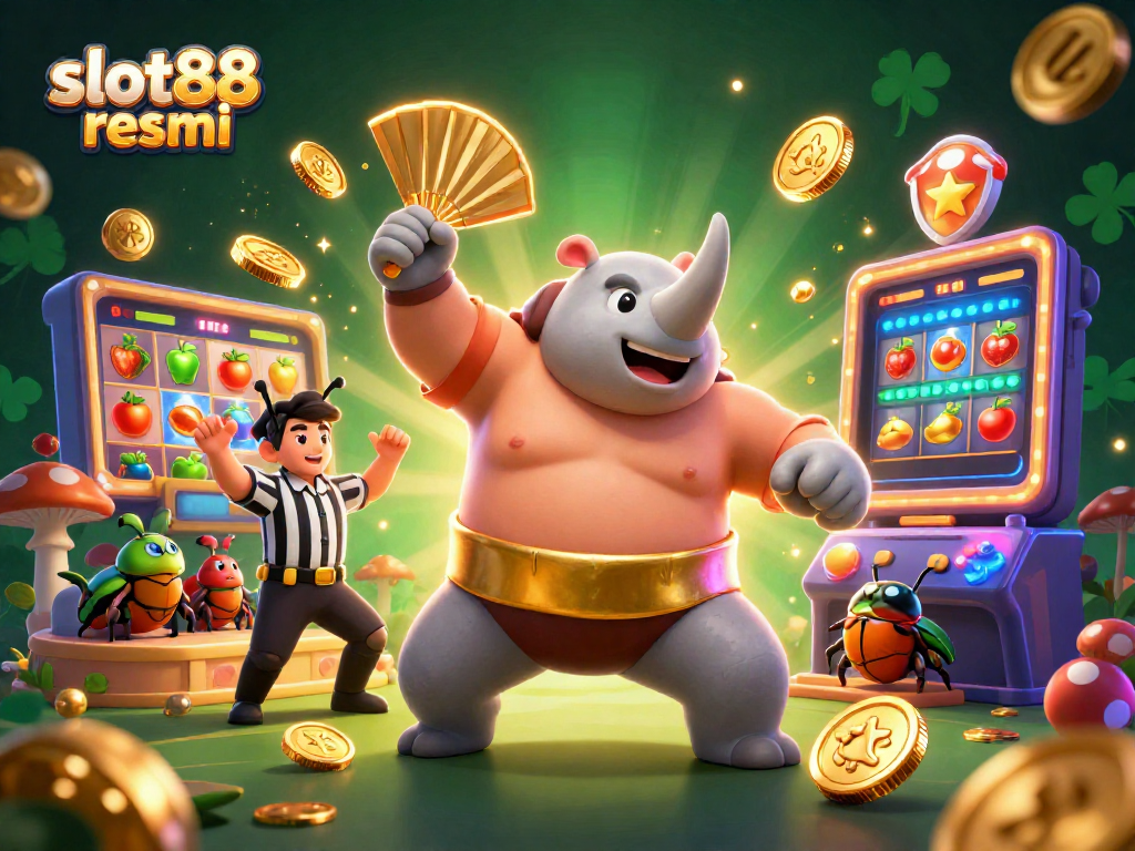 Immerse yourself in slot88 resmi as engaging characters bring excitement, showcasing thrilling gameplay with golden coins and vibrant symbols.