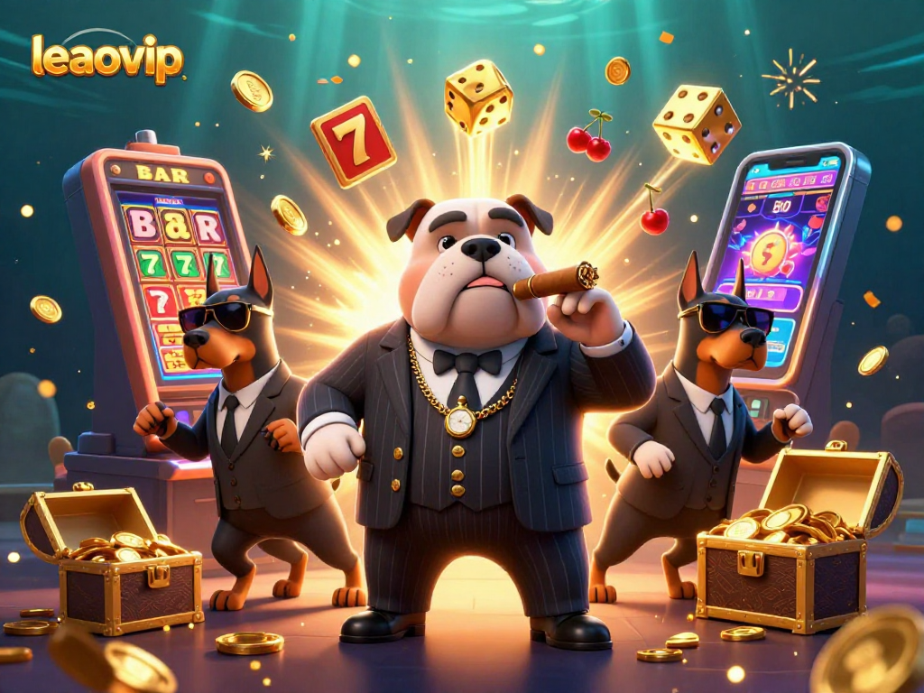 Permainan kasino yang menarik di leaovip dengan jackpot yang meledak dan karakter kartun menarik.