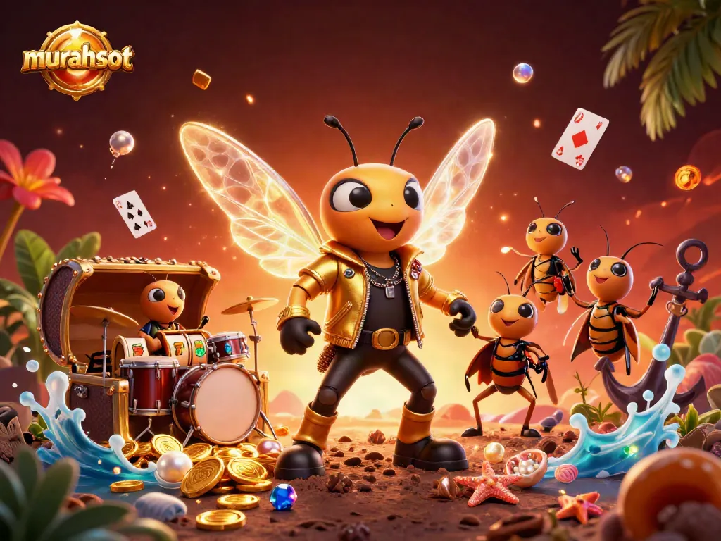 Spin the reels on murahslot with a vibrant 3D casino scene packed with action and excitement!