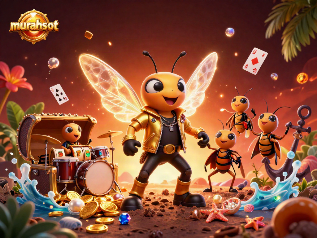 Spin the reels on murahslot with a vibrant 3D casino scene packed with action and excitement!