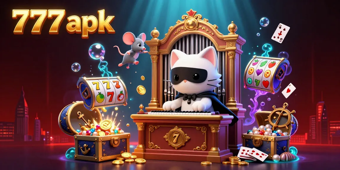 Spin the reels with 777 apk, featuring vibrant casino imagery and exciting game elements.