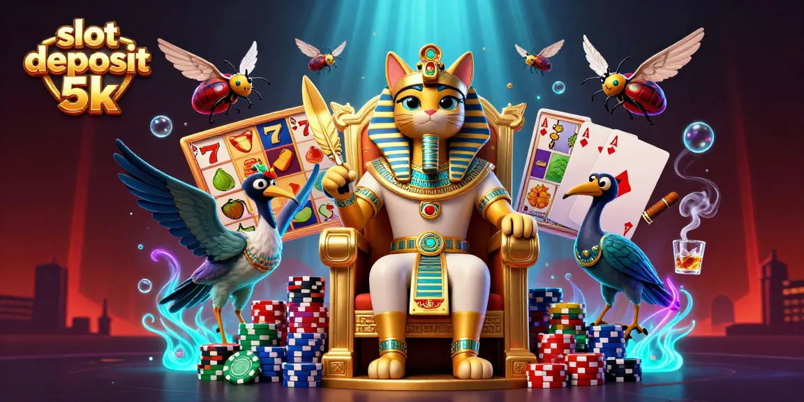Permainan slot deposit 5k menampilkan simbol keberuntungan dan berbagai pilihan permainan menarik.