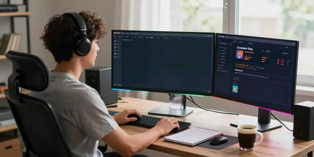 Pengguna bermain Cirebon Toto secara online di ruang kerja modern dan nyaman.
