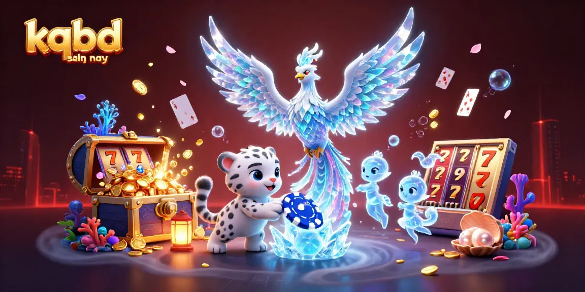 Experience the excitement of kqbd sáng nay with a captivating scene of a phoenix and ice sprites in a vibrant casino world.