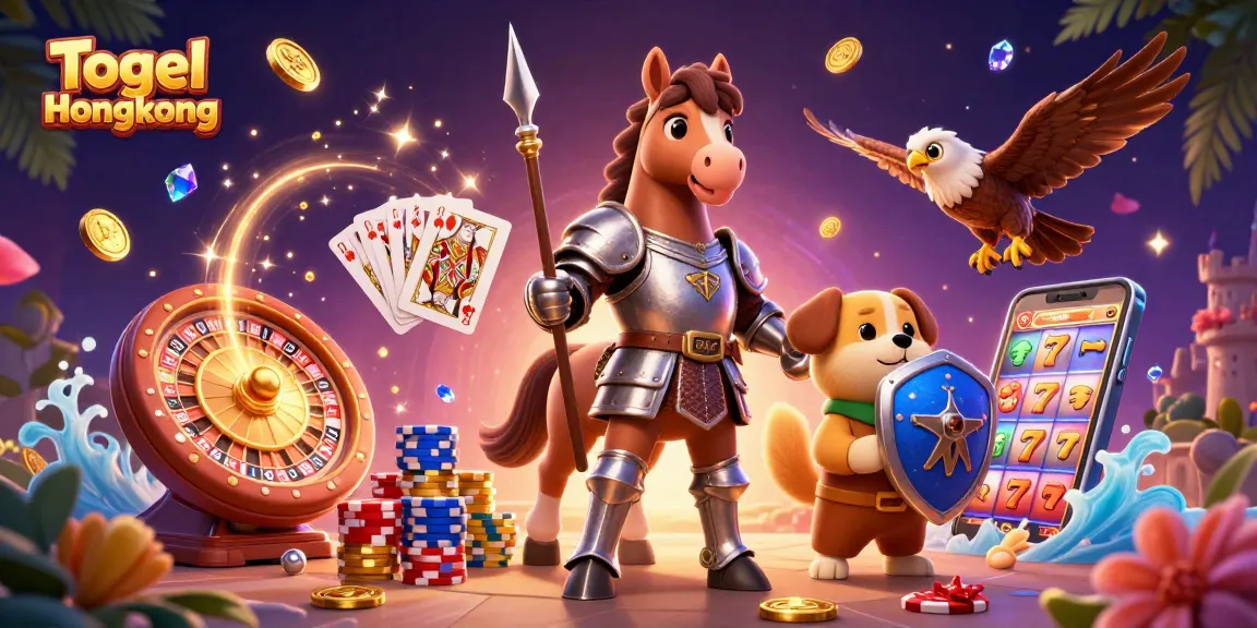Experience Togel Hongkong excitement with dynamic 3D characters and casino elements.