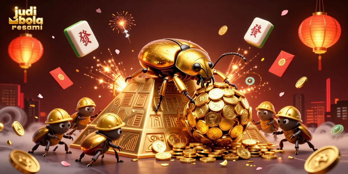 Engage in judi bola resmi with vibrant visuals featuring a beetle-themed casino scene.