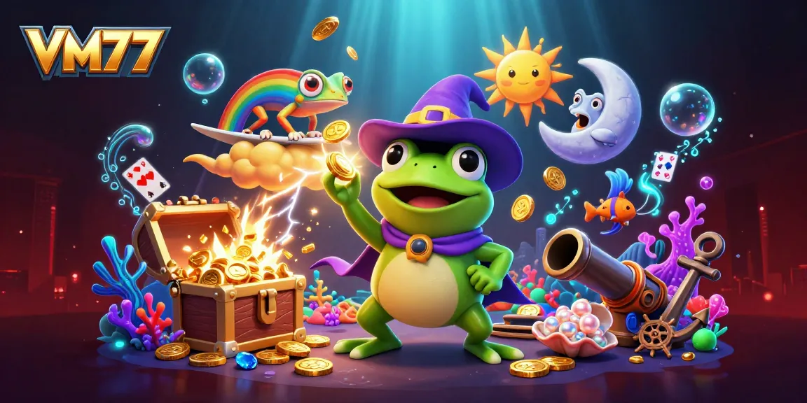 Engage with VM777's fast-paced gaming experiences amidst a storm of golden coins and vibrant visuals.