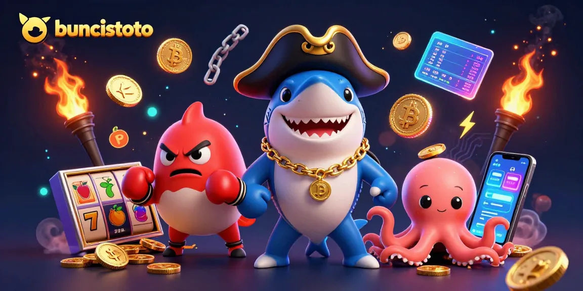 Menangkan permainan togel di buncistoto dengan ilustrasi karakter lucu dan elemen slot yang menarik.
